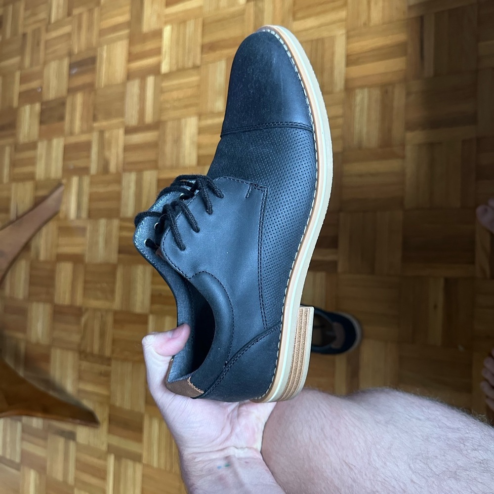Men's Black Leather Dress Shoes